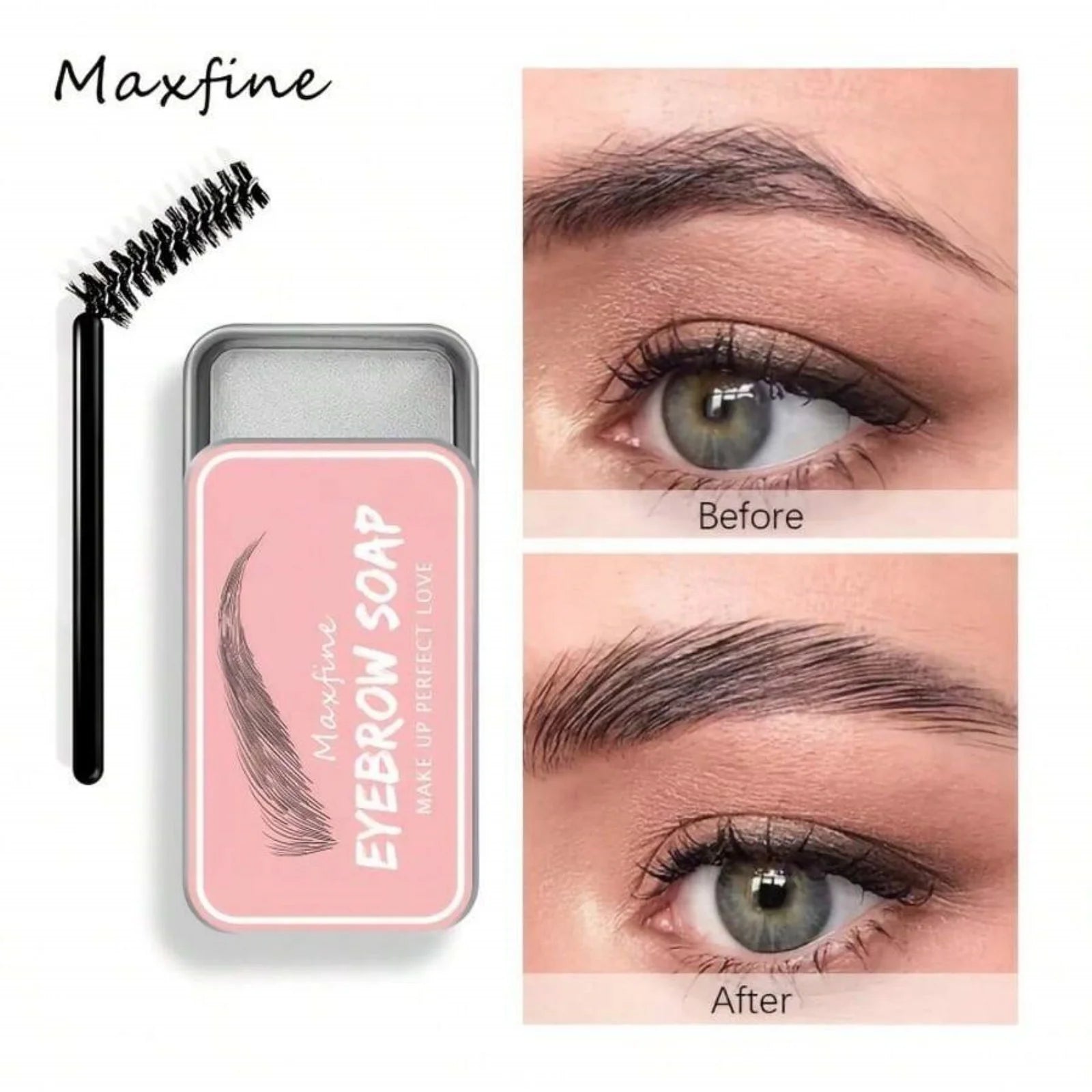 Long-Lasting Transparent Eyebrow Styling Soap and Grooming Kit - 1