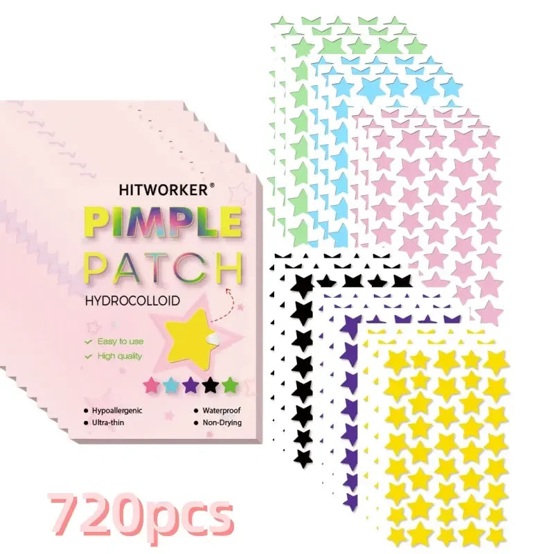 Star-Shaped Hydrocolloid Acne Pimple Patches (240 Count)