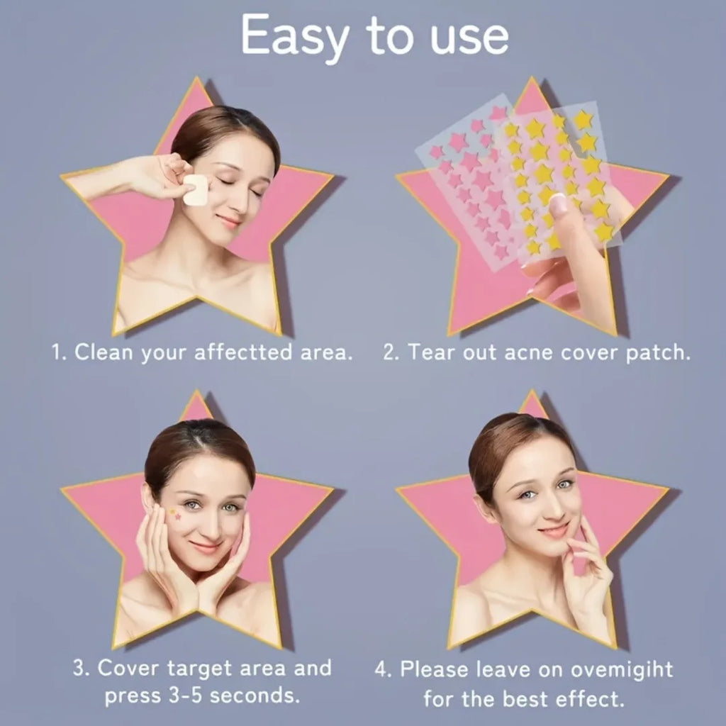 Star-Shaped Pimple Patches for Acne Spot Treatment