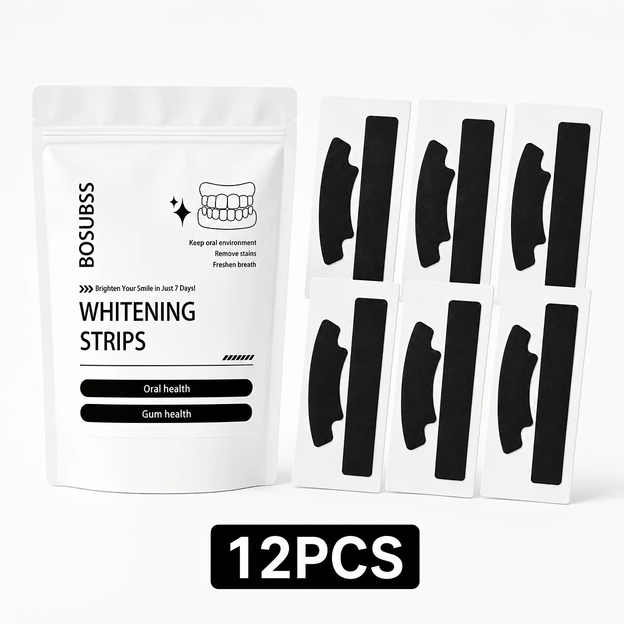 Black Teeth Whitening Strips for Radiant Smile - 16
