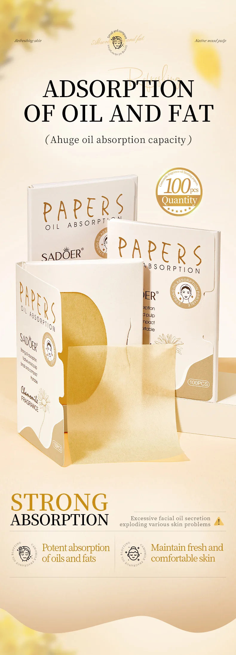 Oil-Absorbing Face Blotting Sheets for Oily Skin - 7