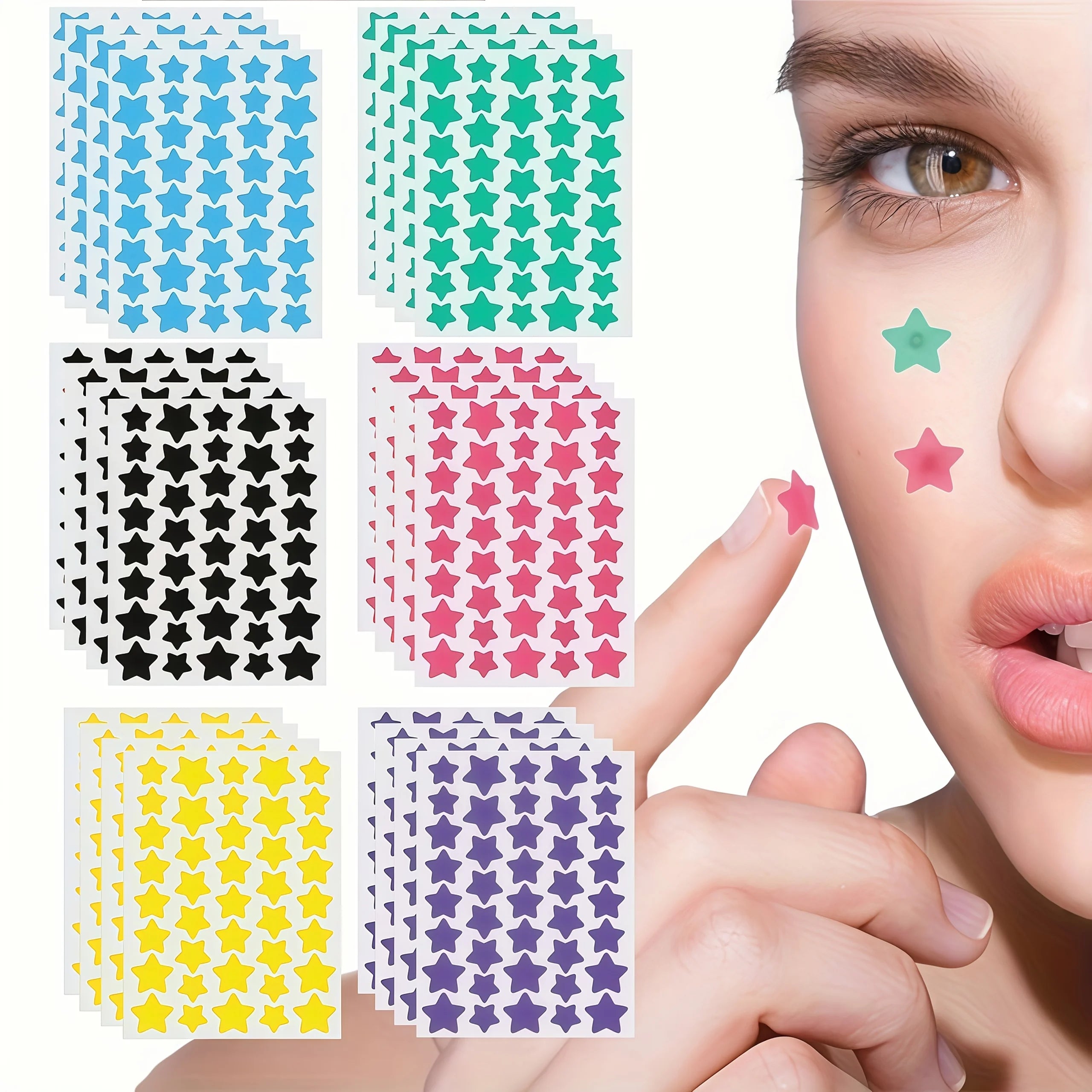 Star-Shaped Hydrocolloid Acne Pimple Patches (240 Count)