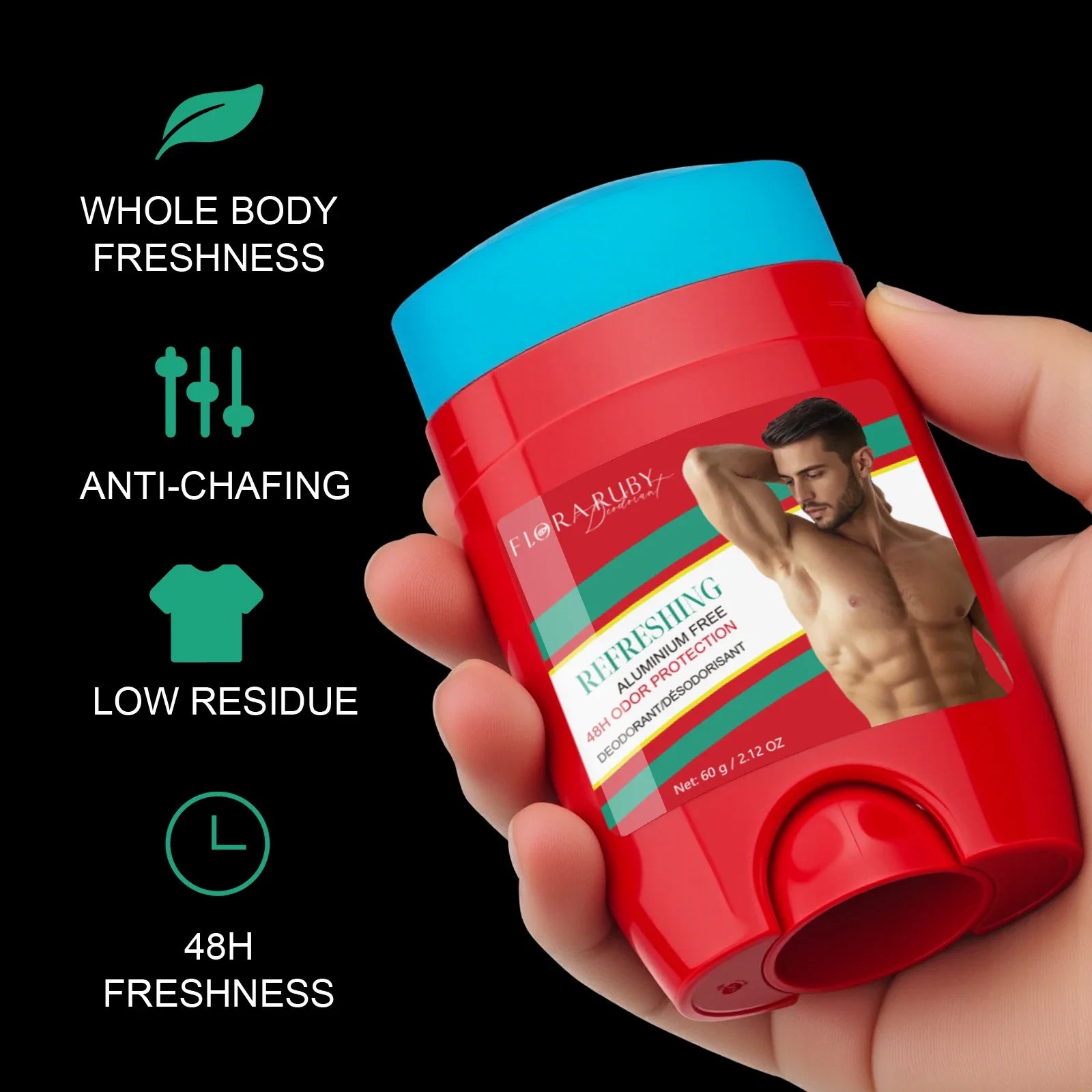 Long-Lasting Aluminum-Free Deodorant Stick for Men - 3