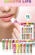 12-Piece Fruity Moisturizing Lip Balm Set
