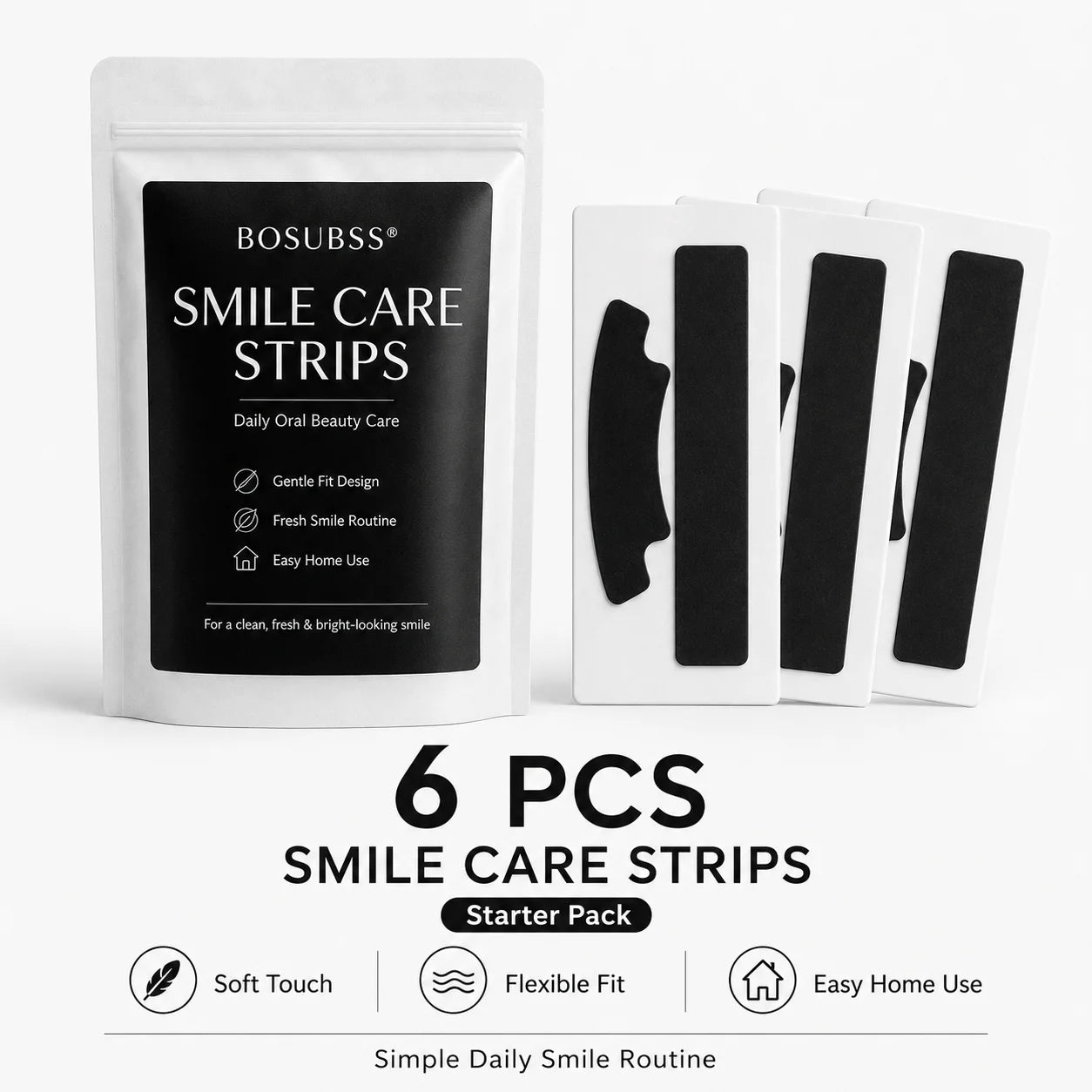 Flexible Teeth Whitening Smile Strips for Daily Oral Care - 18