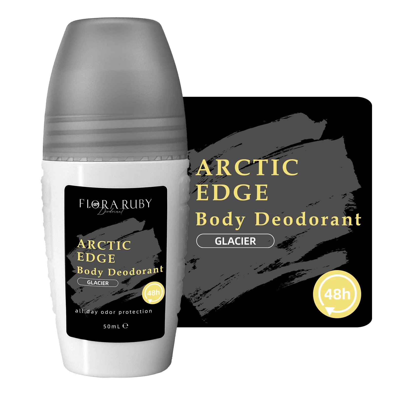 4-Piece Aluminum-Free Roll-On Deodorant Set for Men - 15