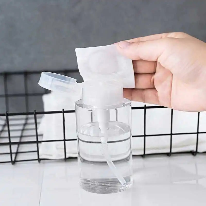 Refillable Press Pump Bottle for Makeup Remover and Toner