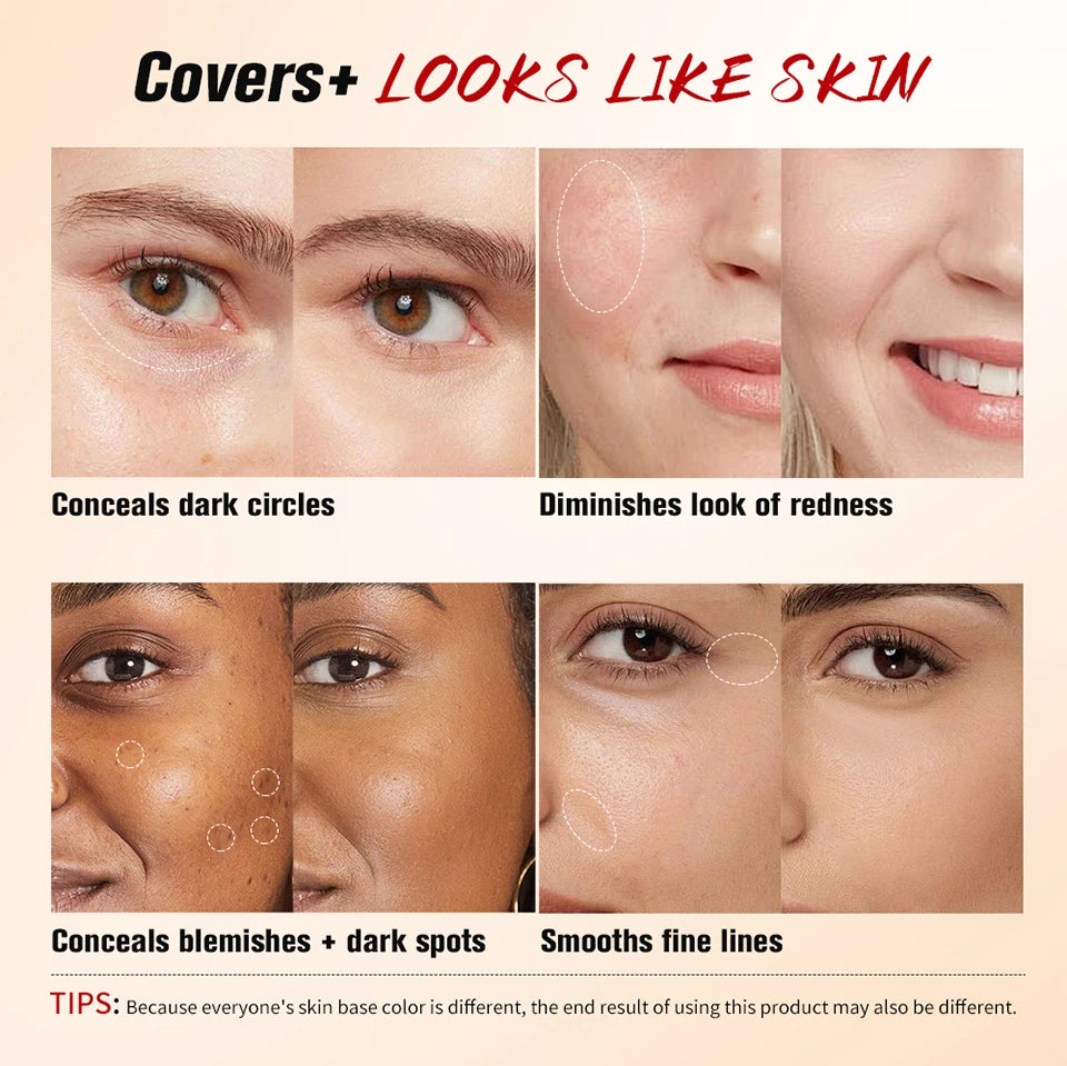 2-in-1 Full Coverage Blurring Concealer and Foundation - 12
