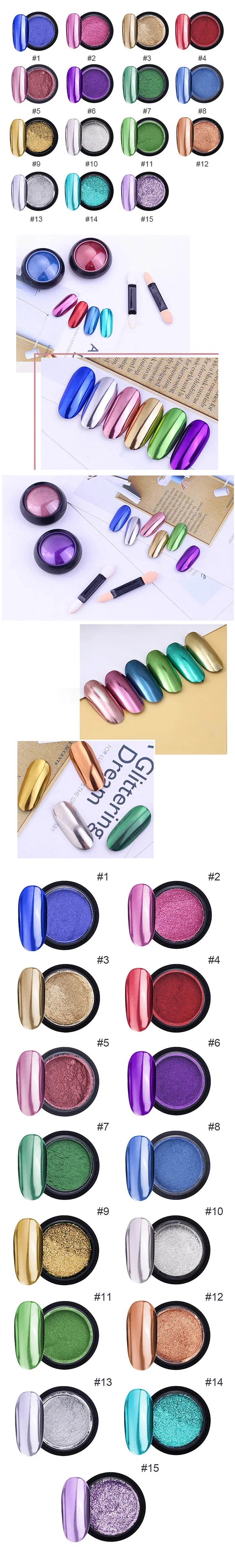 Metallic Mirror Effect Nail Glitter Chrome Powder