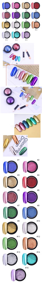 Metallic Mirror Effect Nail Glitter Chrome Powder