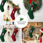 Cable Knit Christmas Stockings for Holiday Decor