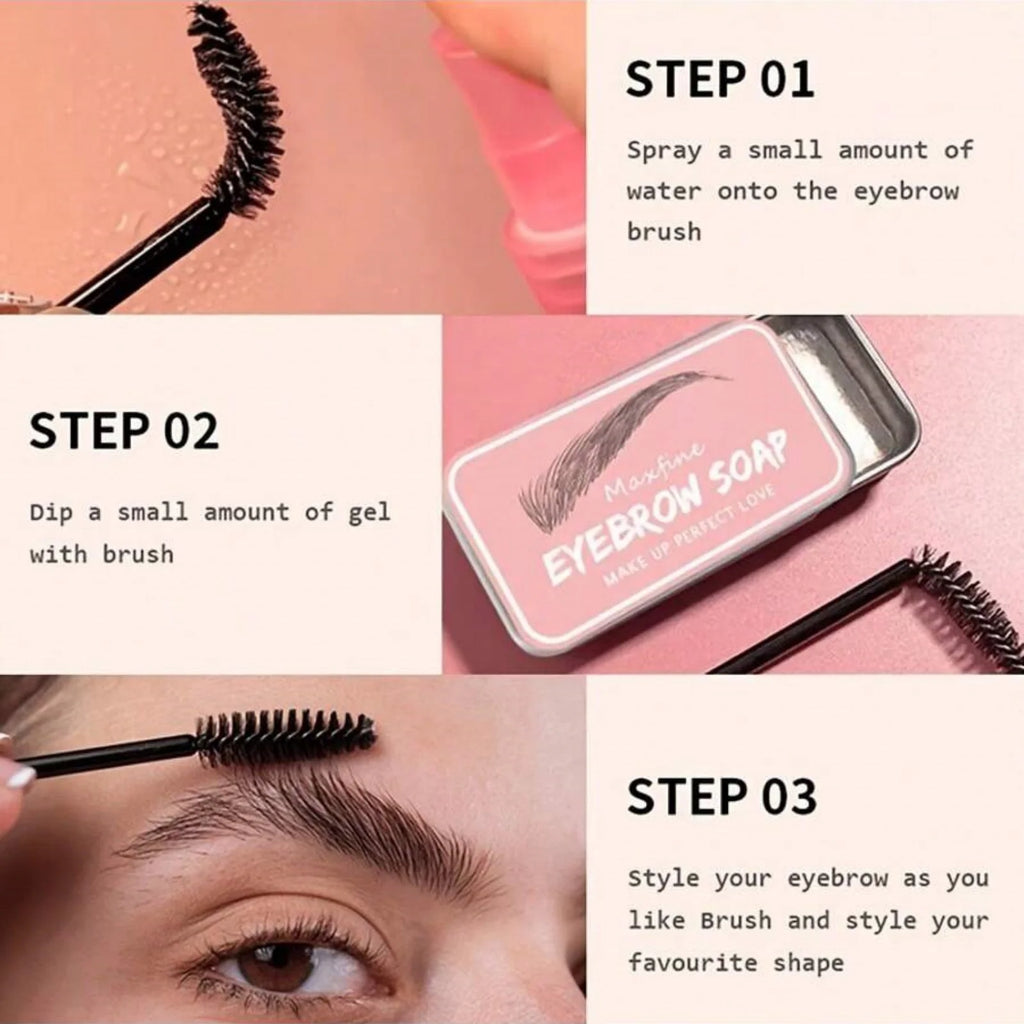Long-Lasting Transparent Eyebrow Styling Soap and Grooming Kit