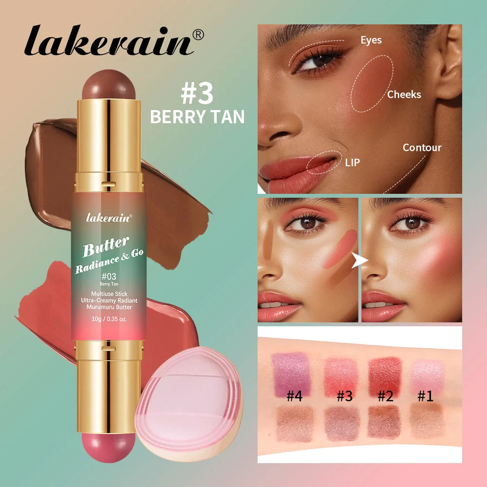 2-in-1 Dual-Ended Cream Bronzer and Blush Stick