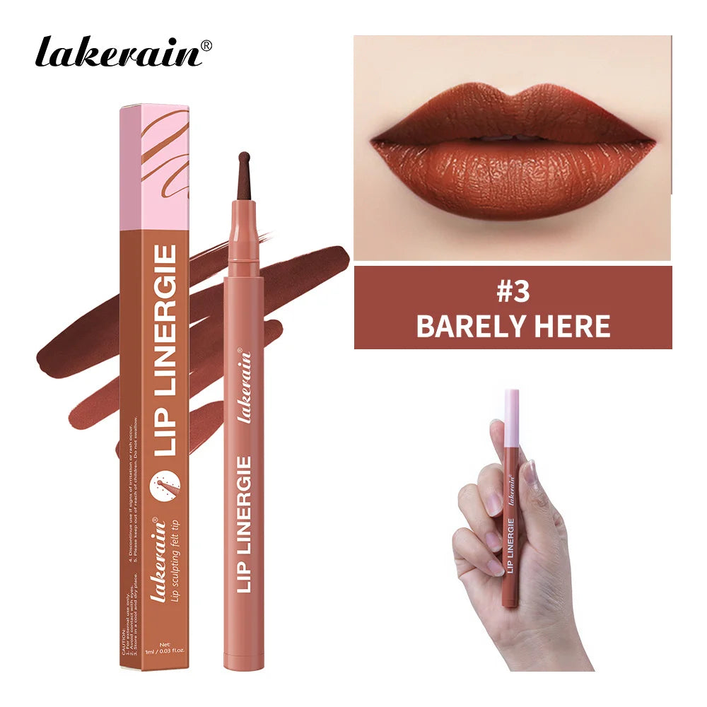 2-in-1 Dual-Tip Waterproof Lip Stain and Liner Pen