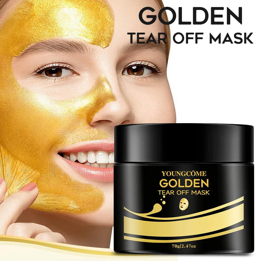 24K Gold Peel-Off Face Mask for Deep Pore Cleansing