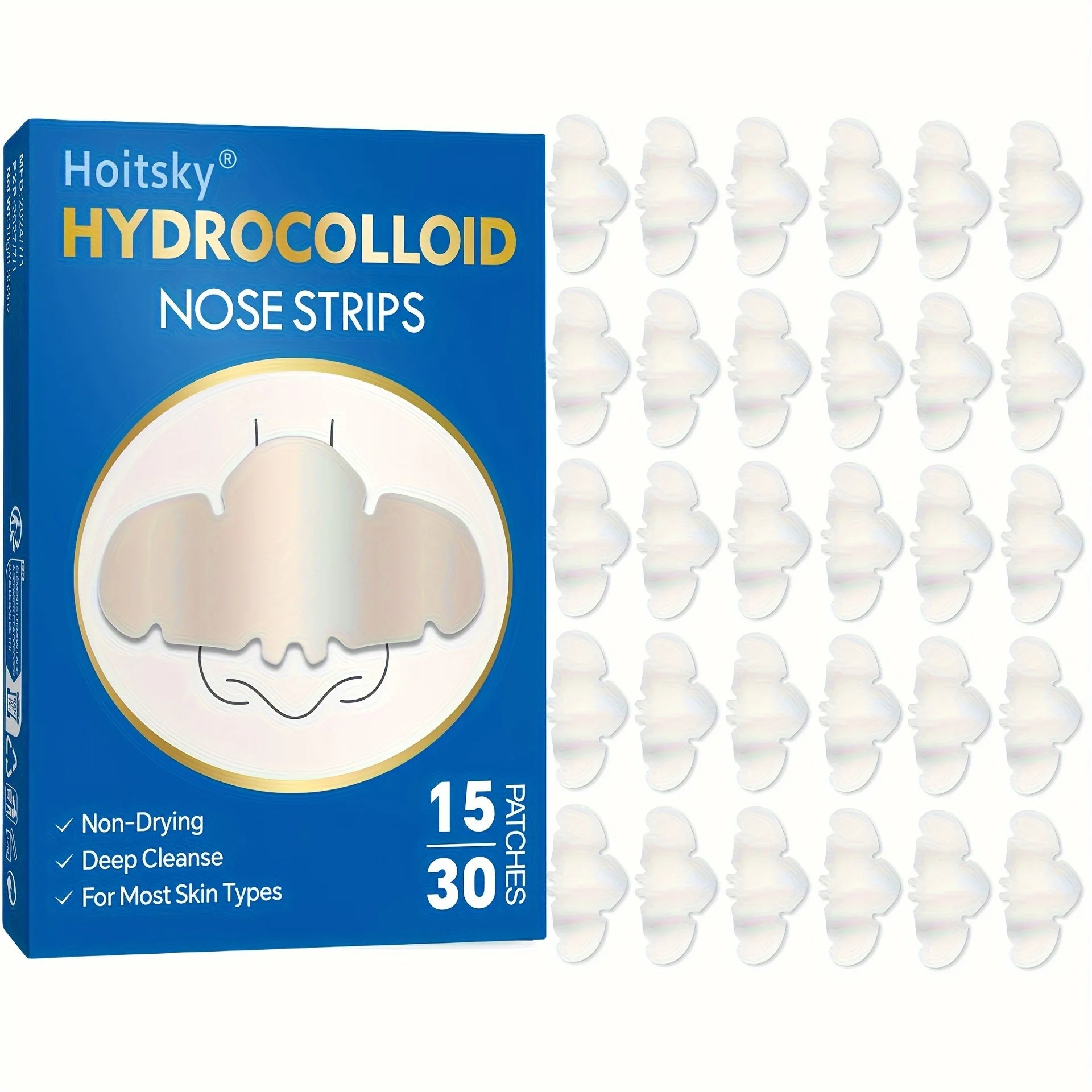 Deep Cleansing Hydrocolloid Nose Strips for Blackheads - 6