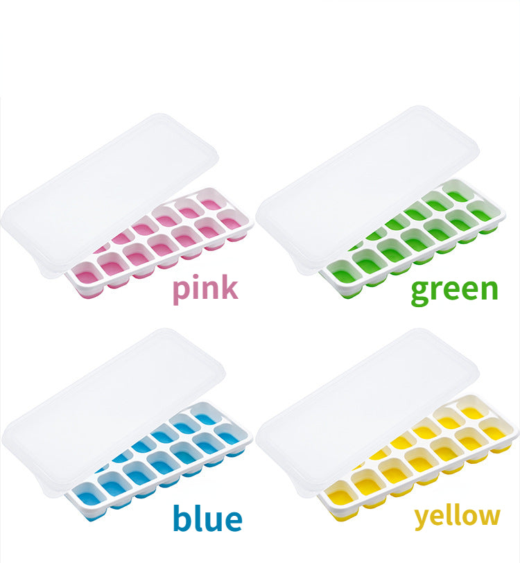 14-Grid Easy-Release Silicone Ice Cube Tray - 8
