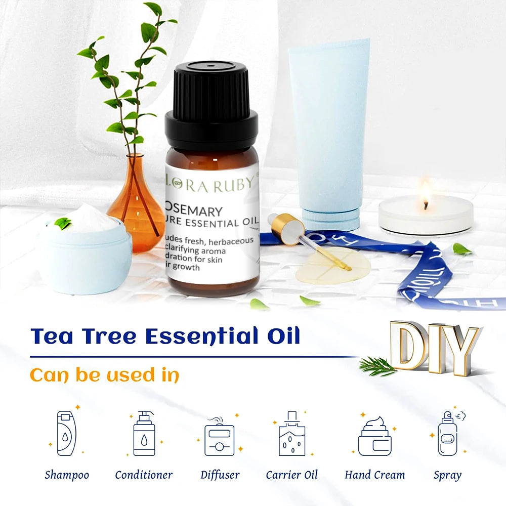 Pure Organic Plant Essential Oil Set for Aromatherapy and Diffusers - 4