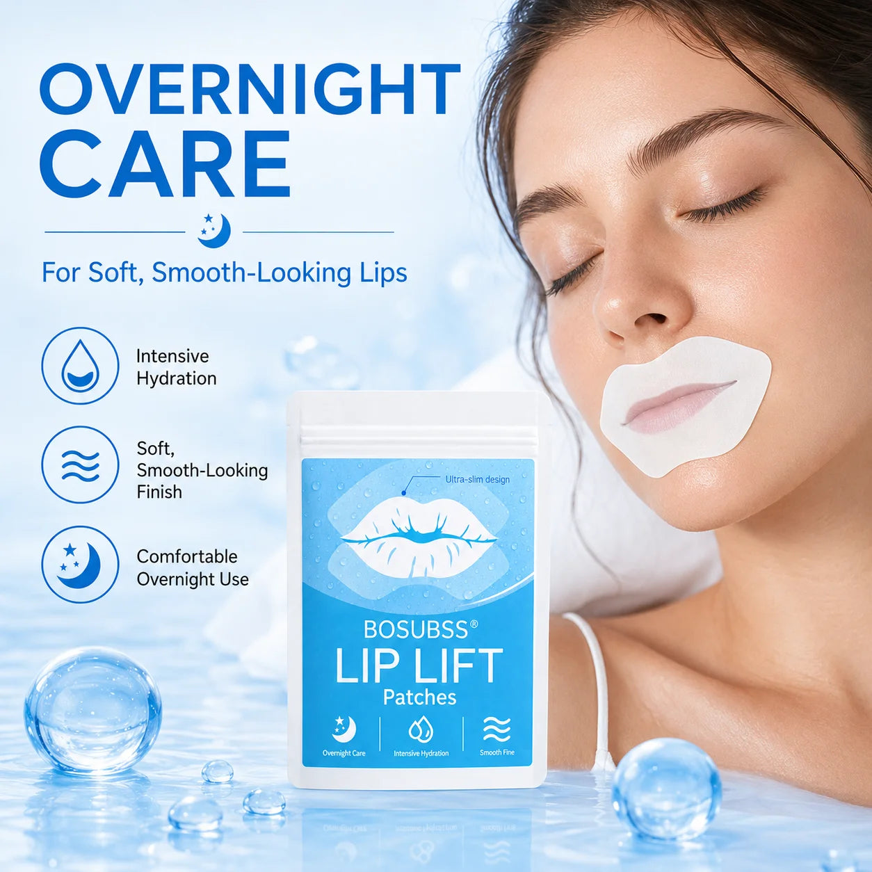 Overnight Hydrating Lip Lift Patches for Smooth Lips - 6