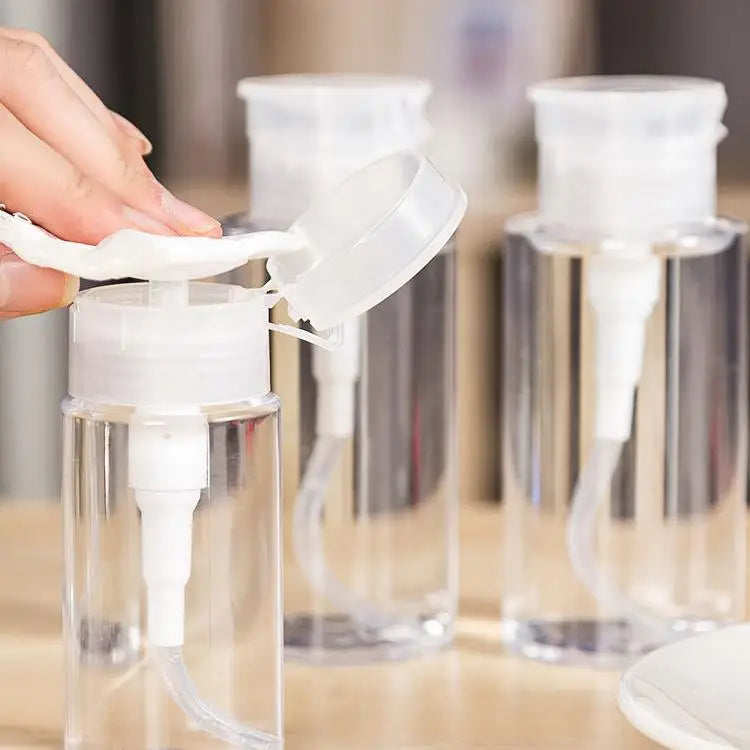 Refillable Press Pump Bottle for Makeup Remover and Toner