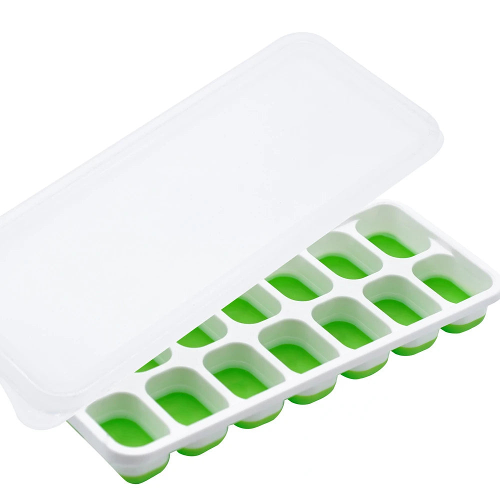 14-Grid Easy-Release Silicone Ice Cube Tray - 18
