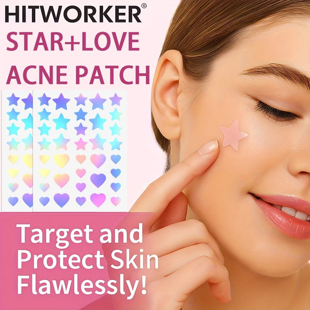Colorful Hydrocolloid Pimple Patches for Blemish Treatment