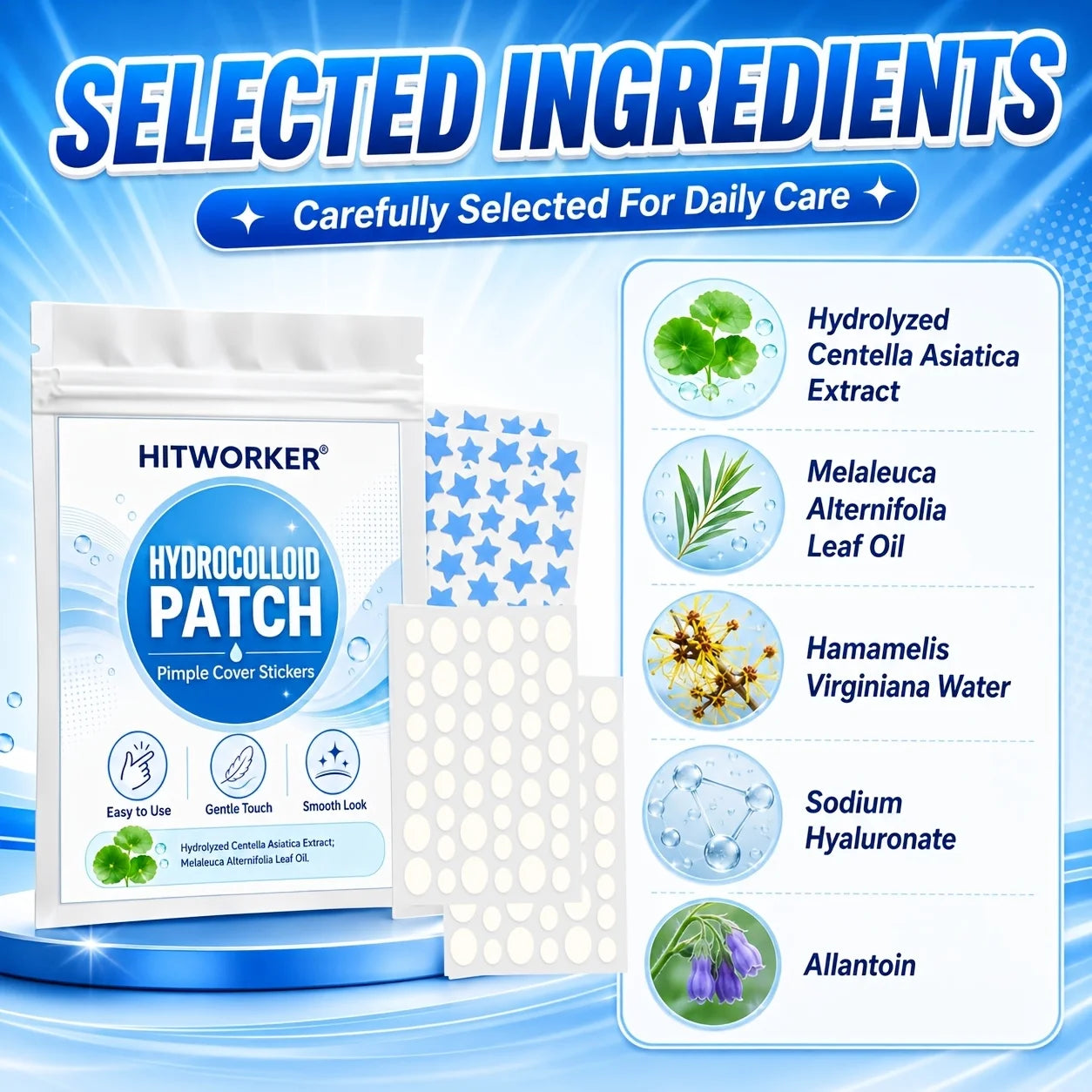 Invisible Hydrocolloid Acne Pimple Patches