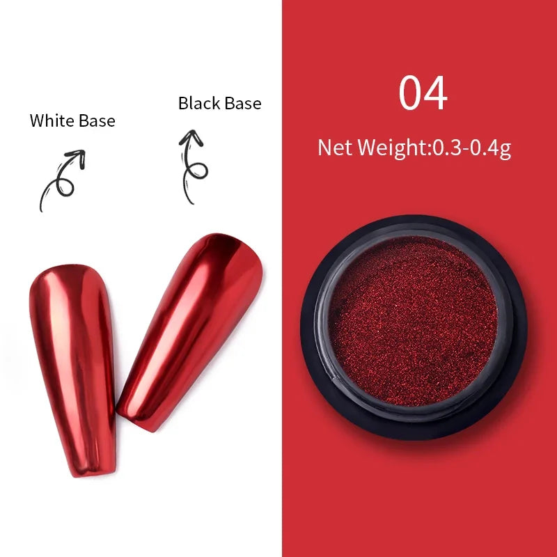 Metallic Mirror Effect Nail Glitter Chrome Powder - 17