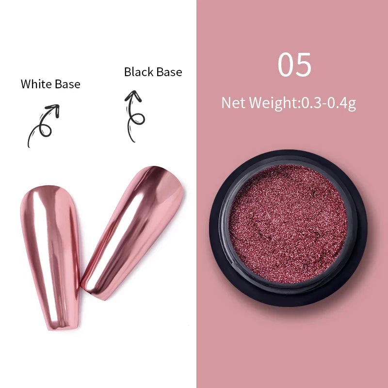 Metallic Mirror Effect Nail Glitter Chrome Powder