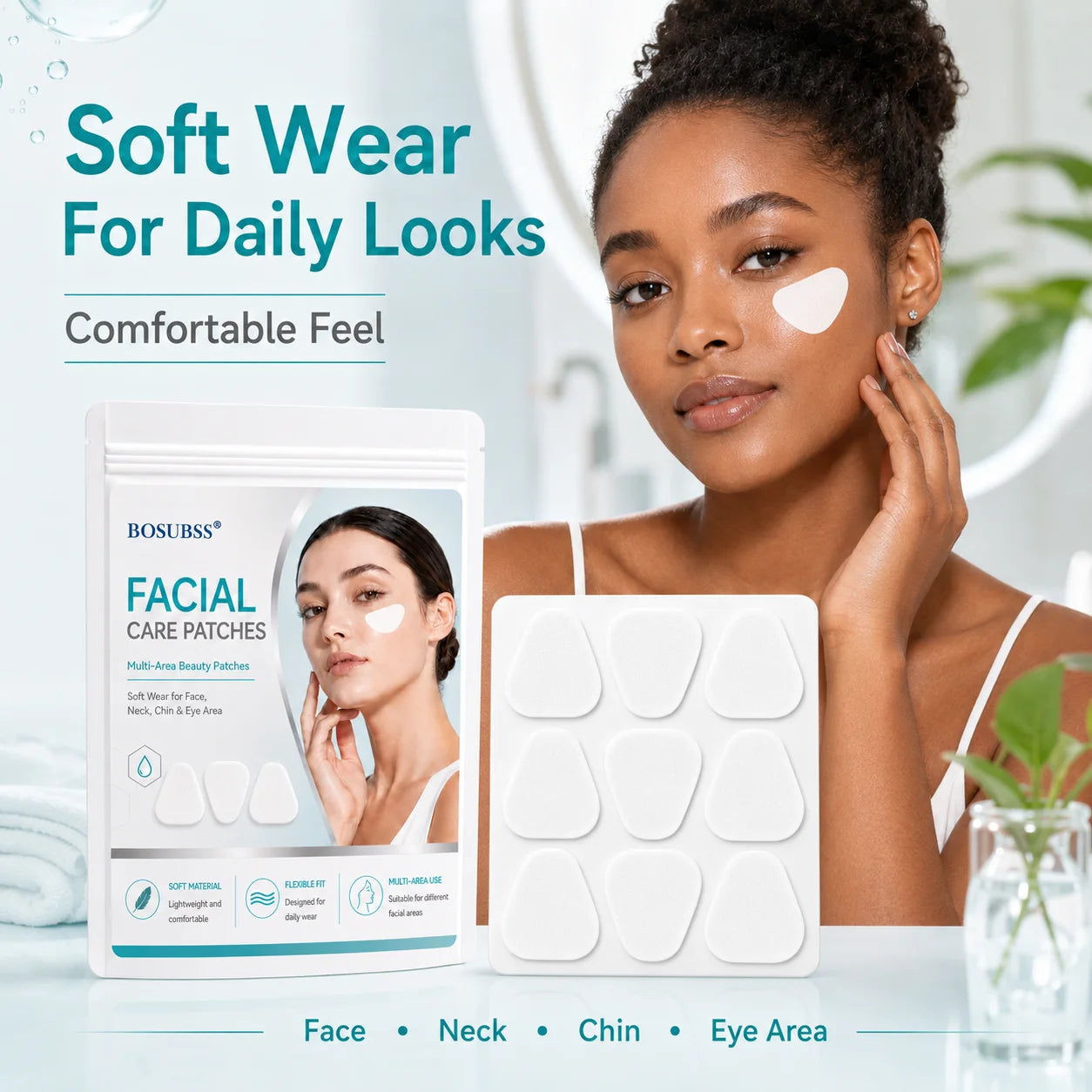 Silicone Anti-Wrinkle Facial Patches for Smoother Skin - 9