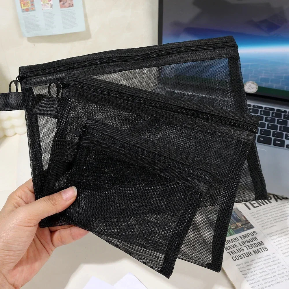 3-Piece Mesh Travel Toiletry and Makeup Organizer Set - 9