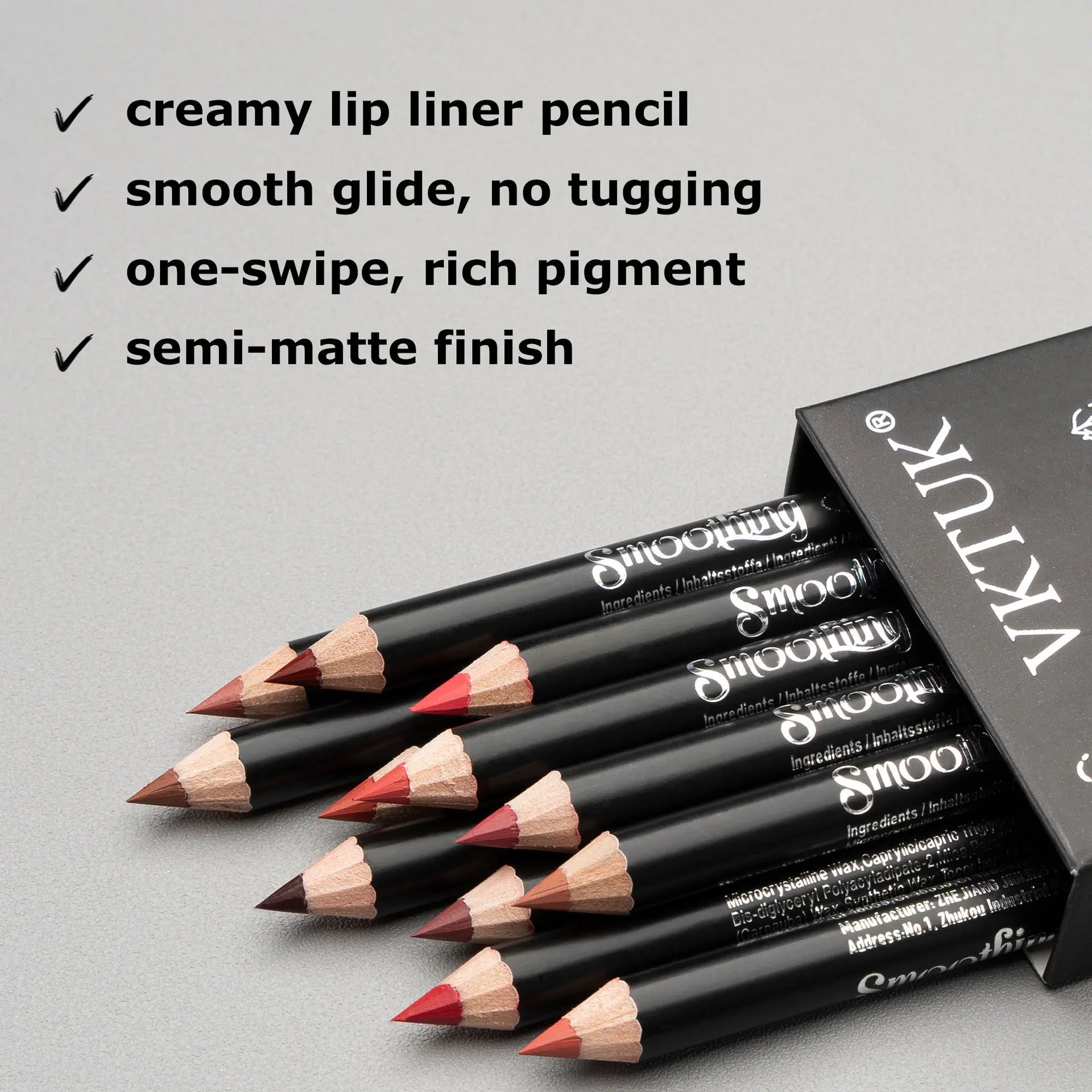 12-Piece Waterproof Matte Lip Liner Pencil Set - 7